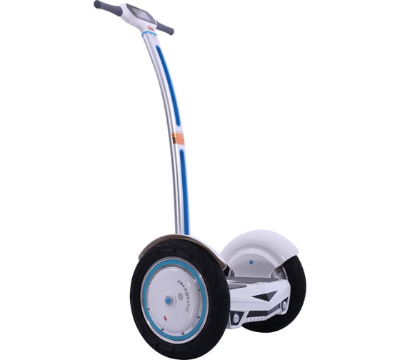 Двухколесный гироцикл с рулем (белый с синим, батарея Sony 520 Вт*ч) Airwheel S3