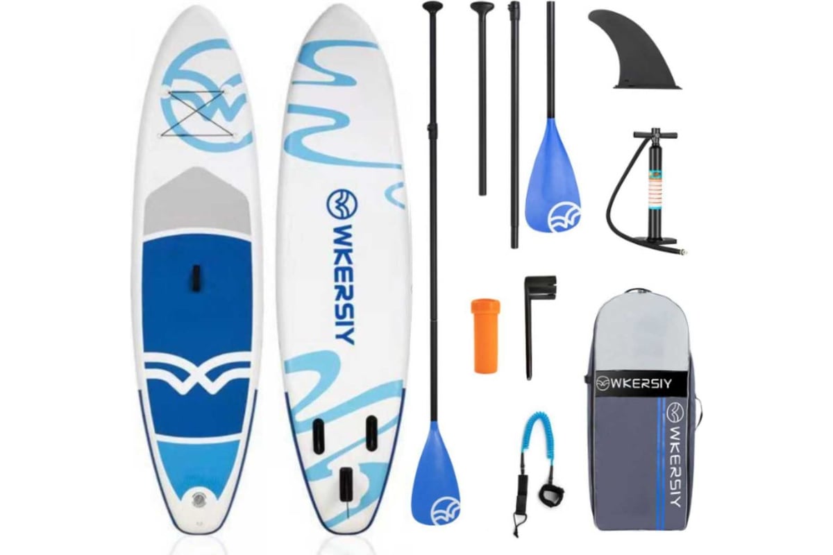 Доска для SUP-серфинга Nonstopika синий, двухместный, Wkersiy SYFA320BLUE