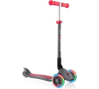 Самокат GLOBBER primo foldable lights черно-красный 432-120-2