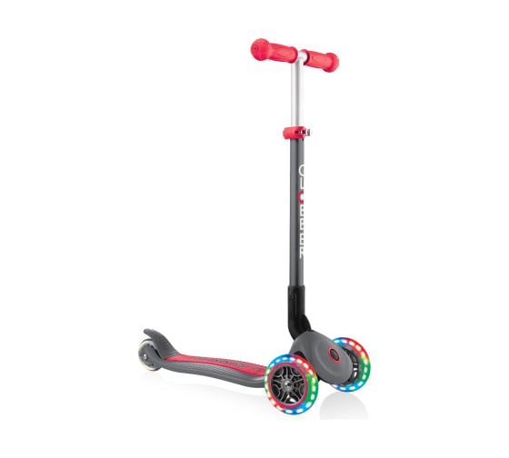 Самокат GLOBBER primo foldable lights черно-красный 432-120-2 1