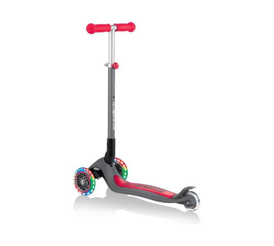 Самокат GLOBBER primo foldable lights черно-красный 432-120-2