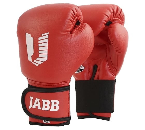Боксерские перчатки из искусственной кожи Jabb je-2021a/basic jr 21a красные 4ун 4690222164893 1