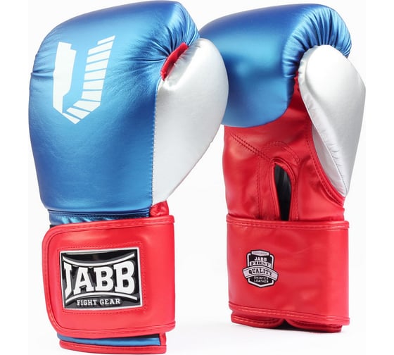 Боксерские перчатки из искусственной кожи Jabb je-4081/us ring синие/красные/серебро 14ун 4690222172874 1