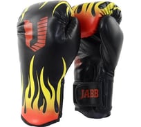 Боксерские перчатки из искусственной кожи Jabb je-4077/asia 77 fire черные 14ун 4690222165777