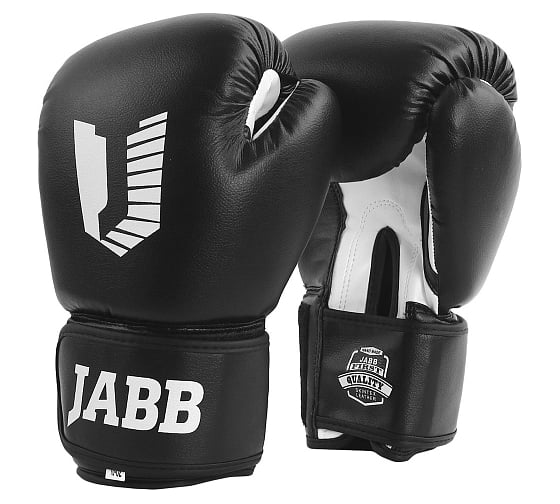 Боксерские перчатки из искусственной кожи Jabb je-4068/basic star черные 8ун 4690222165036 1