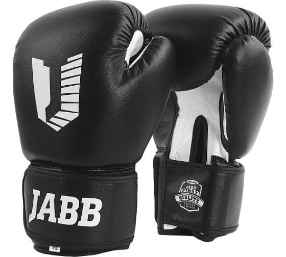Боксерские перчатки из искусственной кожи Jabb je-4068/basic star черные 12ун 4690222165050 1