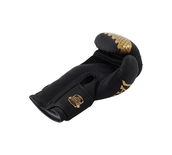 Боксерские перчатки из искусственной кожи Jabb je-4070/asia gold dragon черные 8ун 4690222165784
