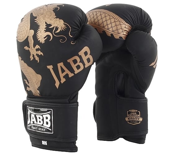 Боксерские перчатки из искусственной кожи Jabb je-4070/asia bronze dragon черные 12ун 4690222165838 1