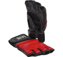 Перчатки для смешанных единоборств Jabb je-2329t натуральная кожа, черный/красный, р. L 4690222120653