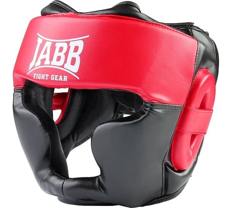 Боксерский шлем Jabb je-2090 искусственная кожа, черный/красный, р.S 4690222125252
