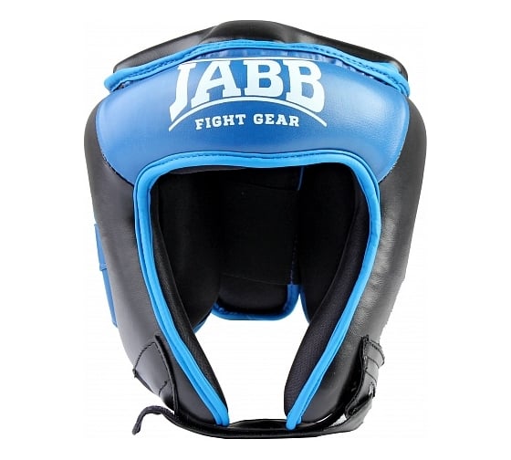 Боксерский шлем Jabb je-2093(p) искусственная кожа, черный/синий, размер S 4690222120714