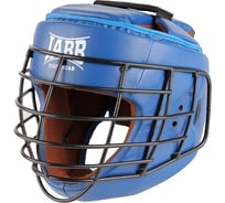 Шлем для рукопашного боя Jabb je-6012 с защитной маской, искусственная кожа, синий, размер M 4690222178524