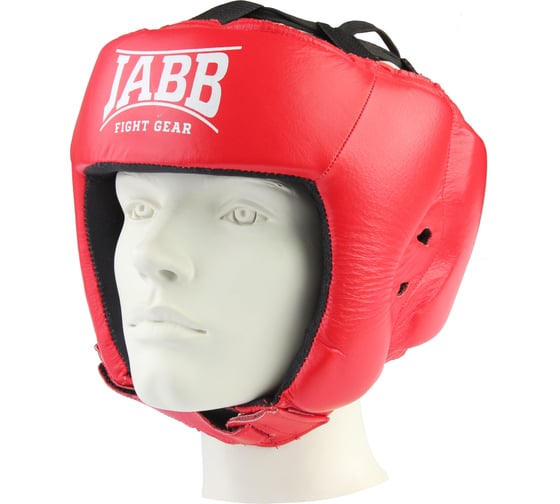 Боксерский шлем Jabb je-2004 натуральная кожа, красный, размер M 4690222120745