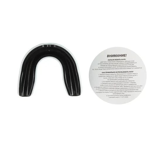 Одночелюстная капа Jabb 1102 jr ece white/black, белый/черный 4690222177466