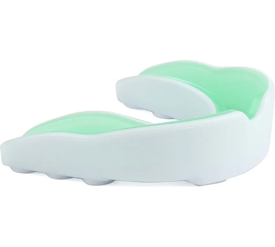 Одночелюстная капа Jabb 1102 sr ece white/green, белый/зеленый 4690222178685