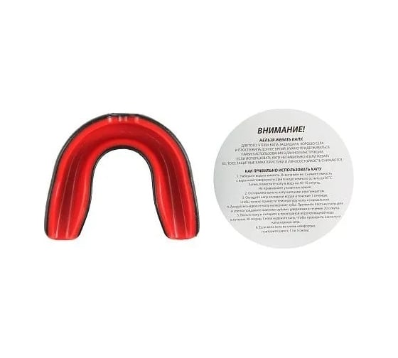 Одночелюстная капа Jabb 1102 sr ece black/red, черный/красный 4690222177480