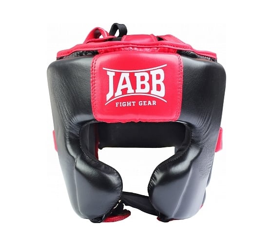 Боксерский шлем мексиканского стиля Jabb je-6026 черный/красный, размер M 4690222173055