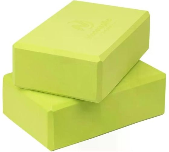 Набор блоков для йоги Nonstopika ZDKblock7.5green 2 шт, зеленый ZDKblock7.5/green