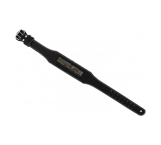 Узкий пояс для тяжелой атлетики Harper Gym Pro Series je-2623 черный, натуральная кожа, размер L 4690222121162