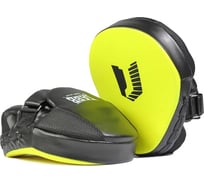 Боксерская лапа Jabb je-2190 пара, искусственная кожа, черный/лайм, n/s 4690222172690