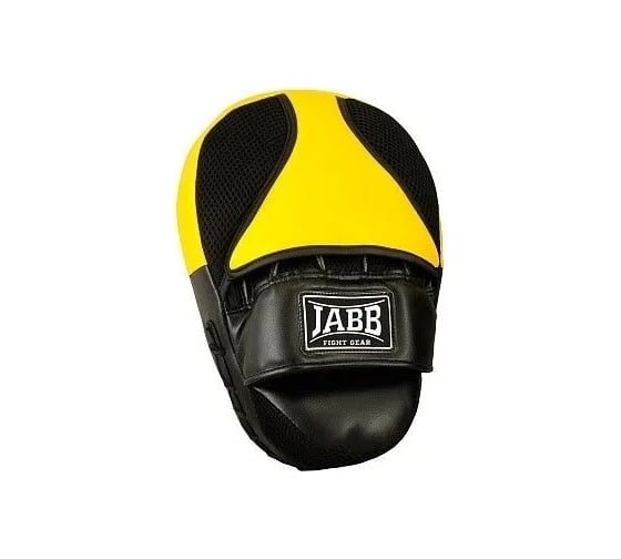 Боксерская лапа Jabb je-2194 пара, искусственная кожа, черный/желтый, n/s 4690222121124