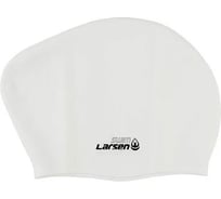 Плавательная шапочка для длинных волос Larsen sc804 белая 4690222174496