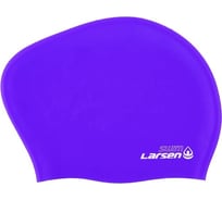 Плавательная шапочка для длинных волос Larsen sc804 фиолетовая 4690222174465