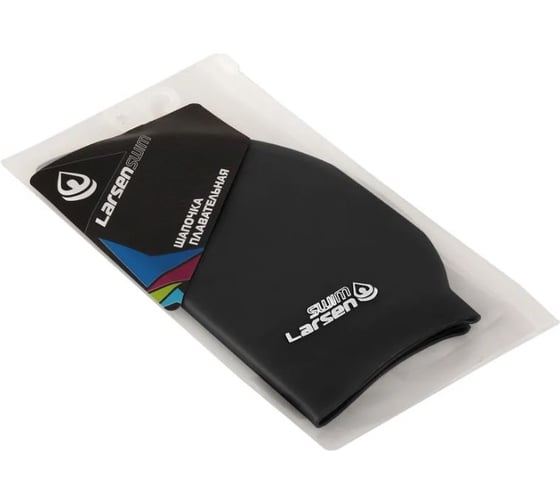 Плавательная шапочка Larsen sc14 sc208 черная 4690222120110