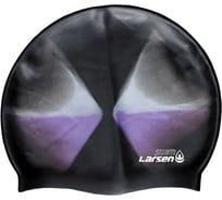 Плавательная шапочка Larsen mc31, силикон, черная 4690222011258