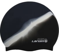 Плавательная шапочка Larsen mc35, силикон, черный/белый 4690222163728