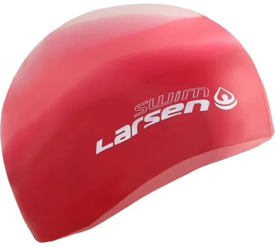 Плавательная шапочка Larsen mc33, силикон, розовый/белый 4690222163704