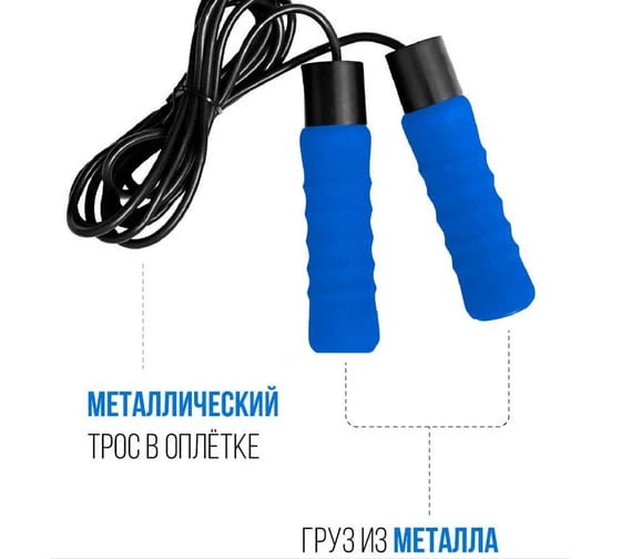 Утяжеленная скакалка Nonstopika ZDK FIT, синяя 1201skakalka