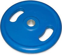 Обрезиненный диск с ручками Larsen nt121nс 50мм, 20кг, синий 4690222118599