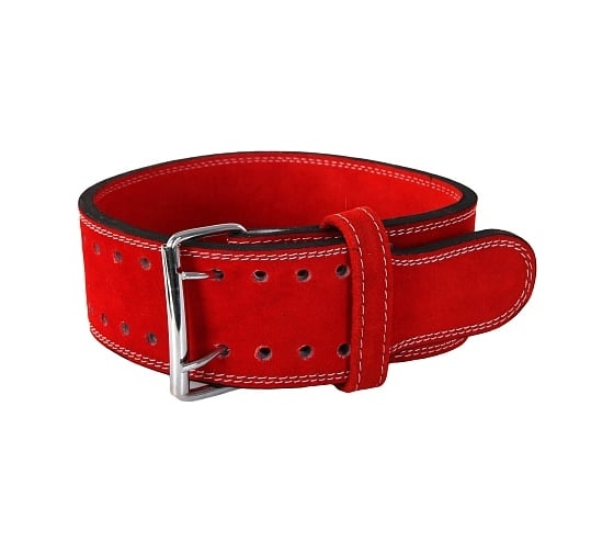 Пояс для тяжелой атлетики Harper Gym Pro Series je 2633-r красный, натуральная кожа 4690222168709
