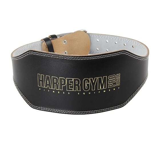 Усиленный широкий пояс для тяжелой атлетики Harper Gym Pro Series je-2622hg черный, натуральная кожа 4690222155952 1