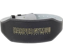 Широкий пояс для тяжелой атлетики Harper Gym Pro Series je-2622 черный, натуральная кожа, размер l 4690222121209