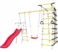 Дачный комплекс богатырь + пластиковые качели ROMANA 103.07.06-01 белый/желтый C01067903