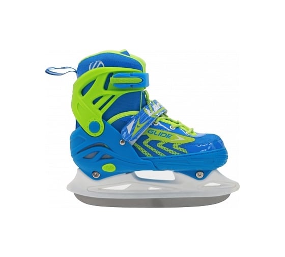 Ледовые раздвижные коньки Larsen glide blue/green, р. 35-38 4690222172010