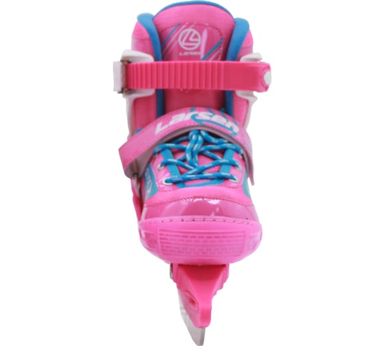 Ледовые раздвижные коньки Larsen glide pink/white, р.32-34 4690222172034