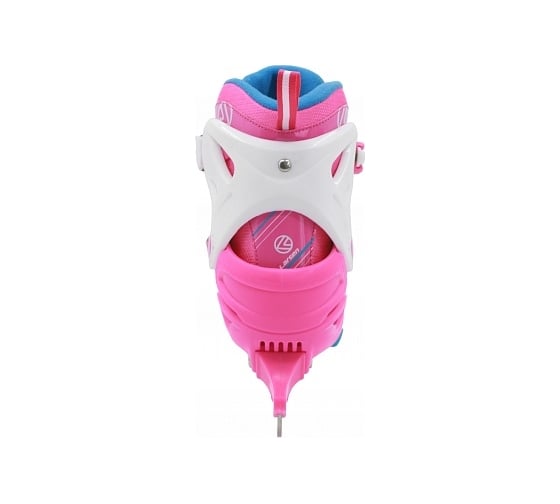 Ледовые раздвижные коньки Larsen glide pink/white, р.32-34 4690222172034