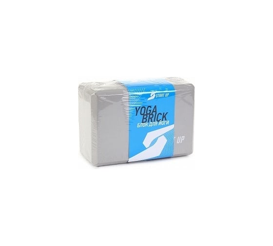 Блок для йоги Start Up eg01 р 22x15.2x7.6 см, серый 4690222168211