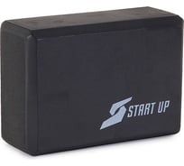 Блок для йоги Start Up eg01 р 22x15.2x7.6 см, черный 4690222168204