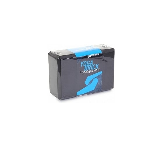 Блок для йоги Start Up eg01 р 22x15.2x7.6 см, черный 4690222168204