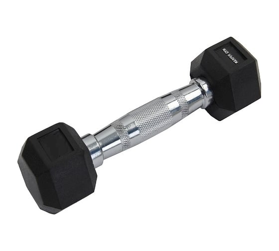 Шестигранная обрезиненная гантель Harper Gym pro series nt162 3кг 4690222134834