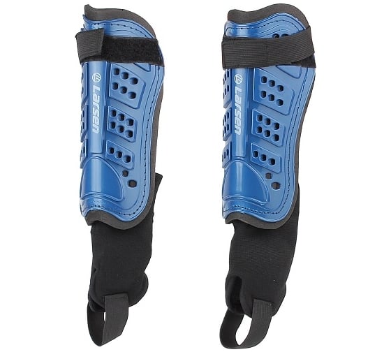 Футбольные щитки с защитой голеностопа Larsen 6820n голубой, р.M 4690222137316
