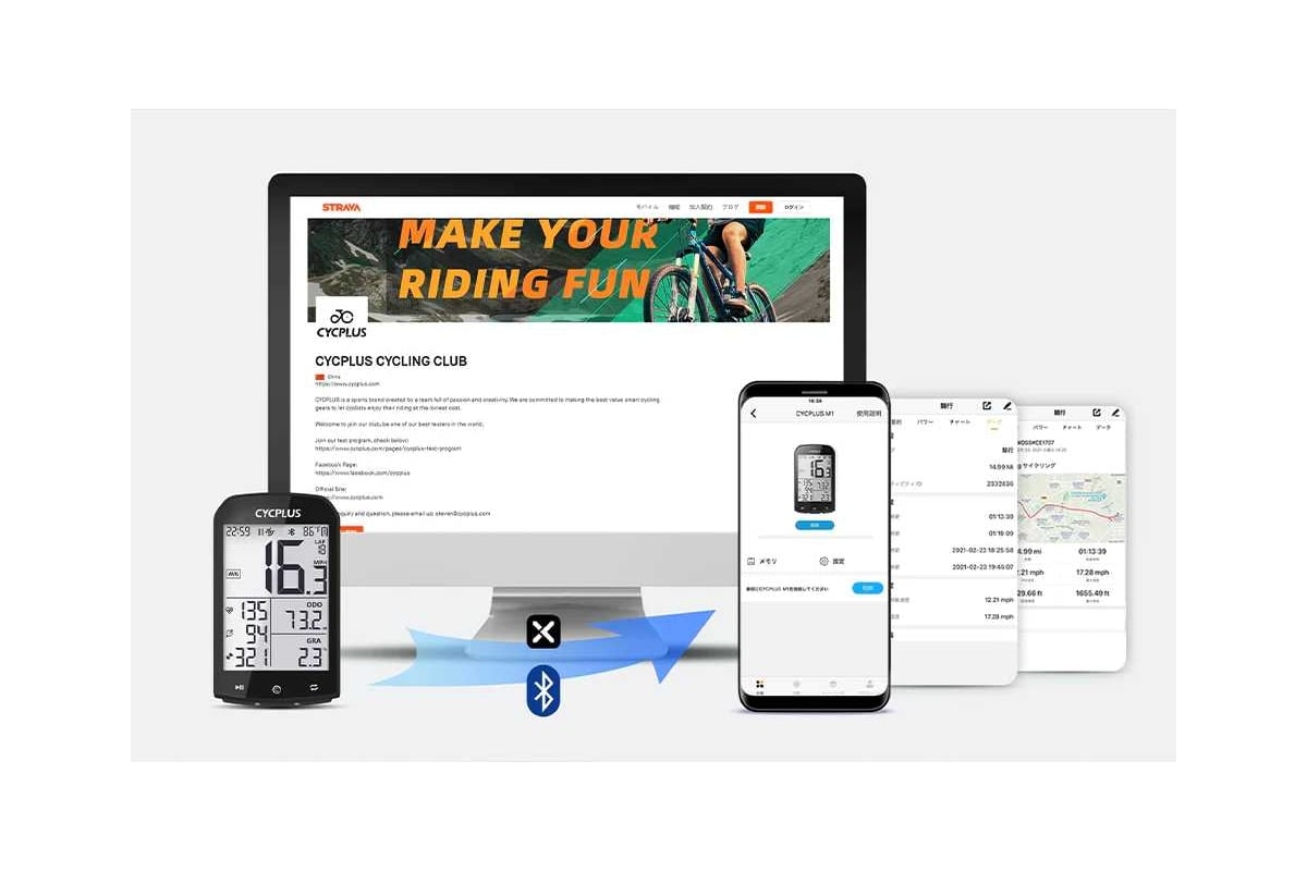 Беспроводной GPS велокомпьютер Cycplus M1, 16 функций CYC_M1 - выгодная  цена, отзывы, характеристики, фото - купить в Москве и РФ