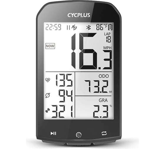 Беспроводной GPS велокомпьютер Cycplus M1, 16 функций CYC_M1