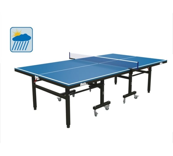 Всепогодный теннисный стол UNIXline outdoor 14 мм, SMC, Blue TTS14OUTBL