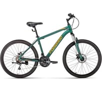 Велосипед FORWARD HARDI 26 2.0 D, диаметр колес 26, 21 скорость, размер рамы 16, 2022, зеленый матовый/оранжевый RBK22FW26304