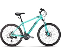 Велосипед FORWARD 26 HARDI 2.0 (DISK) FR, 21 скорость, 2023, рама 18, мятный/черный RB3F6M16BXMTXBK-FR